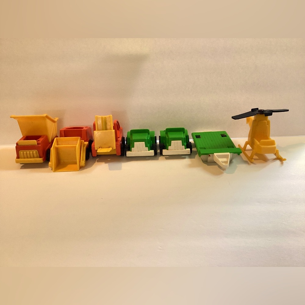 Vintage Fisher Price little people trucks and vehicles